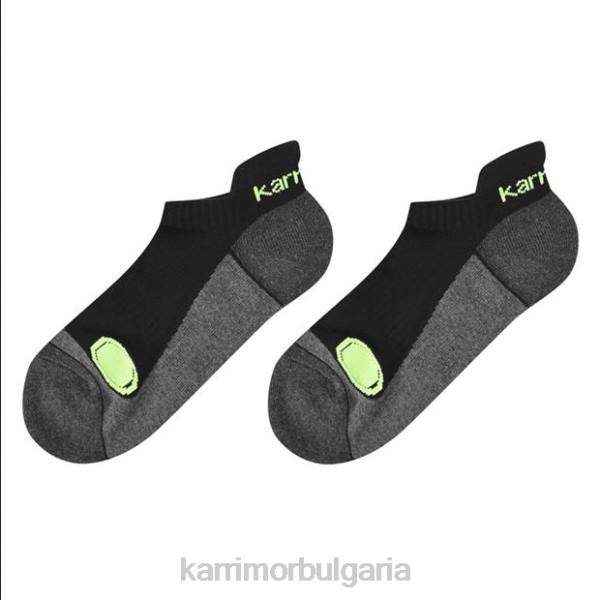 аксесоари Karrimor 2 пакета чорапи за бягане черно/флуо мъже P8DX25