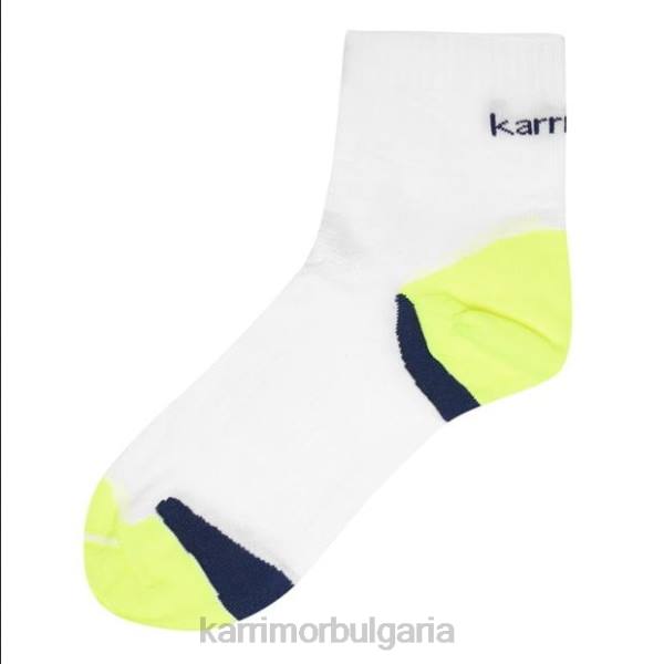 аксесоари Karrimor чорапи за бягане против мехури бяло/флуо мъже P8DX28