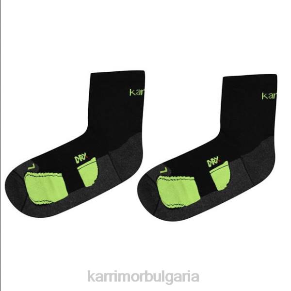 аксесоари Karrimor dri skin 2 пакета чорапи за бягане черно/флуо мъже P8DX27