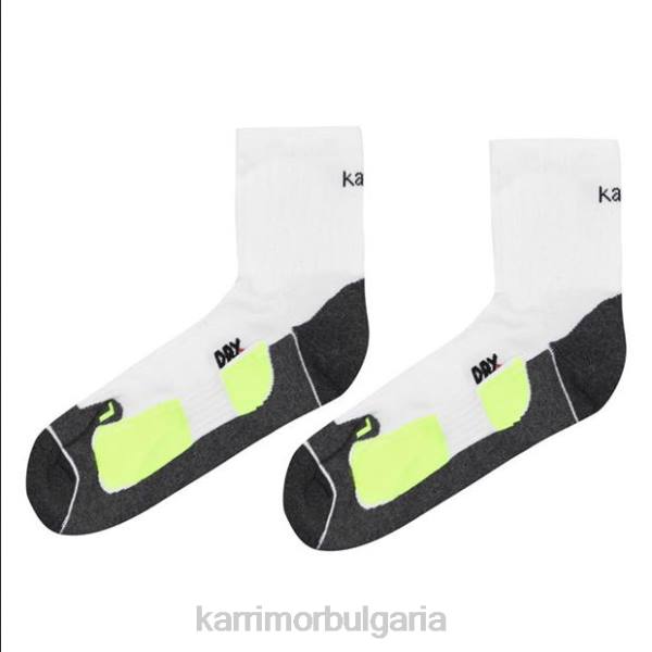 аксесоари Karrimor dri skin 2 пакета чорапи за бягане бяло/флуо мъже P8DX31